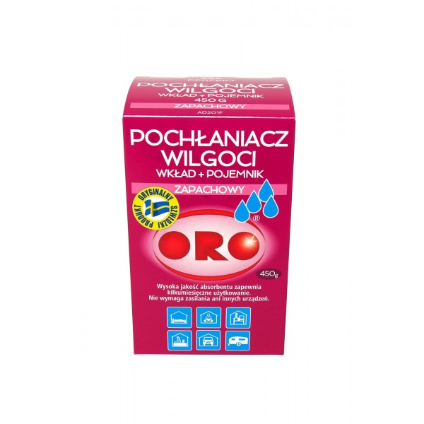 ORO pochłaniacz wilgoci zapachowy, 450 g, z pojemnikiem