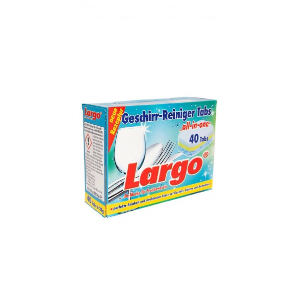 Pastylki do mycia naczyń w zmywarkach Largo all-in-one, 40x20g