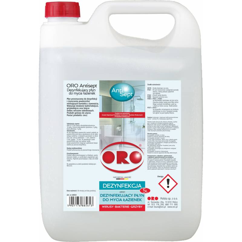 ORO Antisept Dezynfekujący płyn do łazienek Bad Reiniger, 5 L
