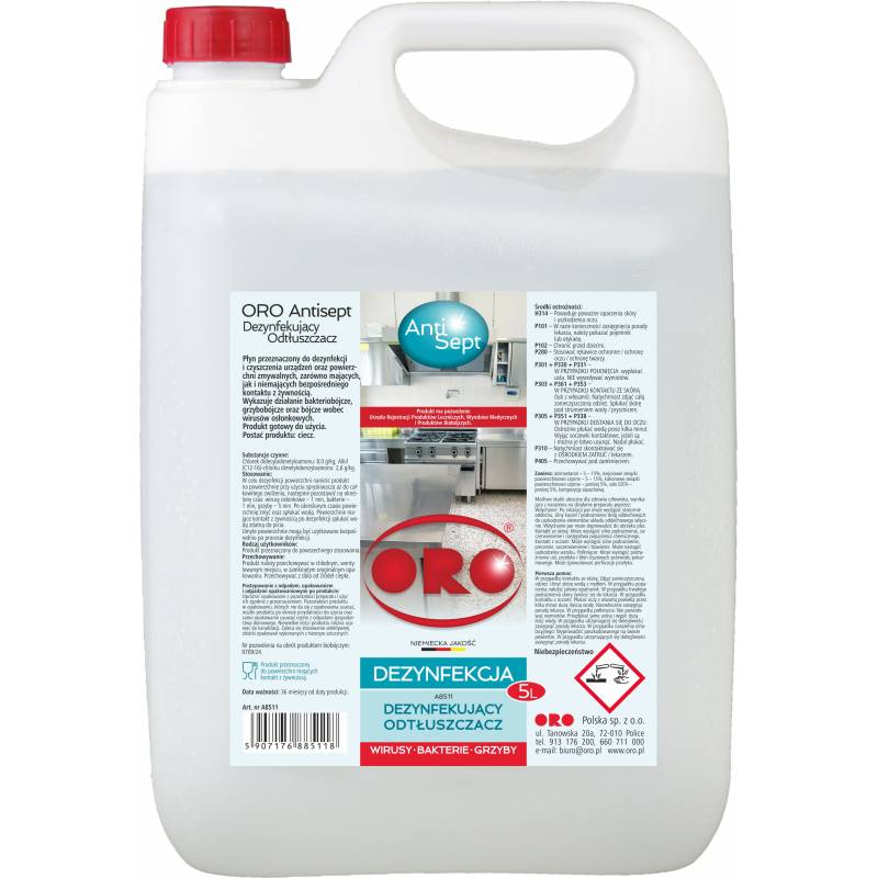 ORO Antisept Dezynfekujący odtłuszczacz, 5 L